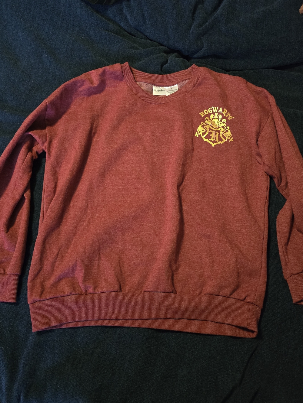 Harry Potter Hogwarts "Solemnly Swear" Maroon Sweatshirt Size L